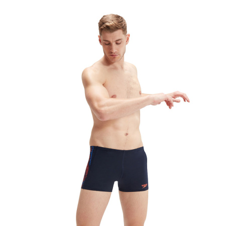 Плавки-шорты Speedo Tech Panel Aquashort (Мужской; 30 (46); черный/синий/оранжевый)
